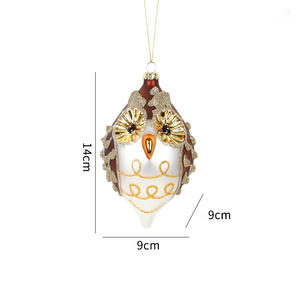 Adorno de Cristal Plateado con Diseño de Plumas de Pájaro, Bonito y Encantador, para Colgar en el Árbol de Navidad, Directo de Fábrica, Se Aceptan Personalizaciones - Product Image 5