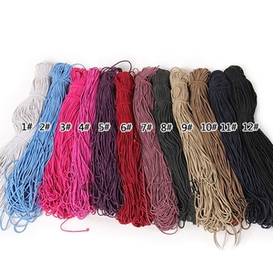 Producto de China multi-color duradero 10mm 20mm decorativo de nylon poliéster cordón elástico de goma roper - Product Image 3