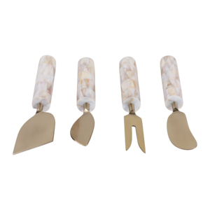Set di utensili cilindrici per servire con manici a conchiglia per formaggi, per uso in cucina - Product Image 5