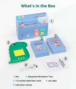 Machine d'apprentissage par insertion de cartes pour l'éducation précoce des enfants, machine d'éveil à l'anglais pour bébés, en forme de dessin animé, en plastique - Product Image 6