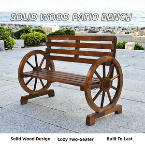 Banco de Exterior Moderno de Madera Maciza con Estructura de Madera de Haya Acabado Carbón para 2 Personas - Ideal para Centros Comerciales y Patios - Product Image 2