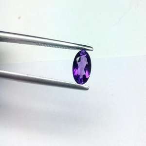 Ametyste africaine naturelle 5*7mm, traitée thermiquement, qualité supérieure, taille ovale facettée, pierre brute - Product Image 1