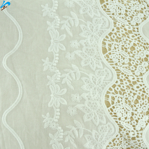 Personnalisation Doucement Toucher Coton Chinois Tissu De Broderie Tulle Brode Maille Suisse Voile Tissu De Broderie pour Dame Fille Robe - Product Image 3