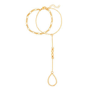 Acero inoxidable impermeable mano cadena perla pulsera <span class=keywords><strong>mujer</strong></span> Acero inoxidable dedo cadena pulsera anillo mano joyería para <span class=keywords><strong>mujer</strong></span> - Product Image 6