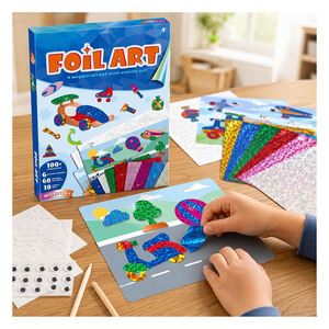Kit d'art en feuille DIY écologique, autocollants en EVA pailletés, créatures de la forêt, activité créative, cadeau d'anniversaire pour enfants - Product Image 3