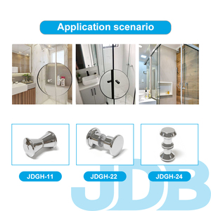 JDB Deluxe Series Modern Stainless Steel Glass <strong>Door</strong> <strong>Knob</strong> Back-to-Back Mount PSS+SSS Finish Silver Color Easy Installation for - Product Image 5