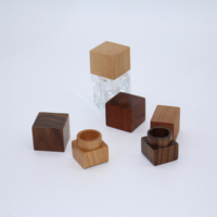Tapa de perfume de madera de acacia personalizada de 15 mm con cierre a presión, tapa de madera para botella de vidrio OEM personalizada, reemplazo de tapa de botella de fragancia directo de fábrica
