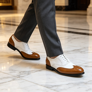 <span class=keywords><strong>Scarpe</strong></span> Oxford in Pelle Verniciata Lucida per Uomo, Calzature Formali da Cerimonia Stile Britannico per Gentiluomini - Product Image 6