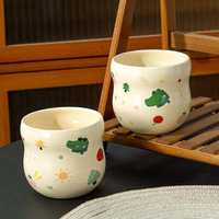 Mug à café en céramique Lelyi Creative Cute Crocodile Pattern avec poignée pour la maison et le bureau