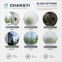 Fenêtre fixe en aluminium durable, résistante aux intempéries, avec verre trempé, pour une utilisation extérieure à long terme