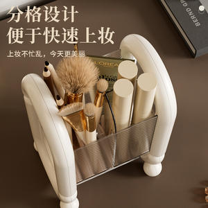 Support de rangement pour pinceaux de maquillage, organisateur de cosmétiques en plastique transparent, boîte de rangement de beauté de bureau pour outils de maquillage - Product Image 3