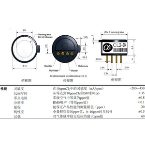 Sensor de Gas Cloro Alphasense Cl2-D4, Diseño Miniatura para Detección de Seguridad - Product Image 4