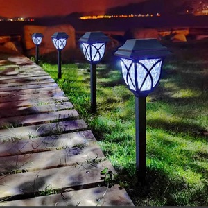 Source Outdoor Solar Lawn Lamp 44cm Warm <b>Light</b> Garden Decor Waterproof Ground <b>Plug</b> In Lighting - Product Image 3