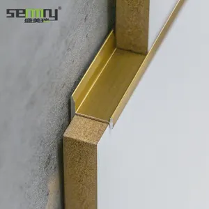 China Easy Install Aluminum Corner Tile Trim Profiles Powder Coating Wall H Shaped Tile Trim Factory