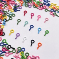 100 pièces/sac Accessoires : Petits crochets à vis, attaches filetées, œillets, crochets à œil, broches à vis pour la fabrication de bijoux et pendentifs