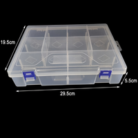 Boîte de rangement transparente rectangulaire à 10 compartiments en plastique PP de haute qualité pour la vente en gros