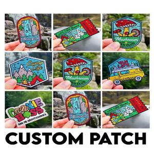 Customize logo Applique Custom Clothing Patches <b>Sticker</b> And Iron On Fall Embroidery Camp Patch Accessories Badges Patch Iron On - Product Image 2
