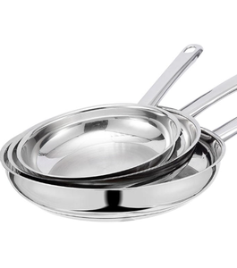 Sartén comercial de acero inoxidable con mango soldado para cocinar en restaurantes y en el hogar - Product Image 1