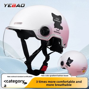 Léger moderne demi-visage <span class=keywords><strong>casque</strong></span> d'été ABS casques de <span class=keywords><strong>moto</strong></span> électriques nouveau unisexe taille unique convient à tous les équipements de protection de Scooter - Product Image 2