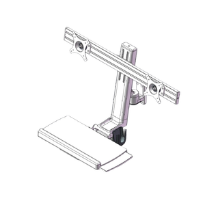 New T01/2/3 tích hợp nhôm hiển thị đứng màn hình cantilever máy công cụ máy tính Bàn phím khung màn hình kép 90 độ - Product Image 1