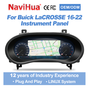 หน้าปัดเรือนไมล์ดิจิตอล LCD รุ่นใหม่ Navihua ระบบ Linux พร้อม Carplay สำหรับรถยนต์ Buick LaCrosse ปี 2016-2022 - Product Image 2