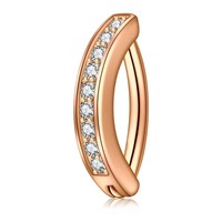 Vente en gros de bijoux de piercing pour nombril courbés, colorés, avec barbell incurvé en cristal CZ Zircon, unisexe, bijoux de piercing tendance
