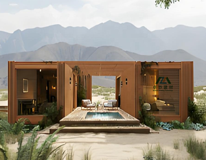 Casa Prefabricada <span class=keywords><strong>de</strong></span> Acero y <span class=keywords><strong>Madera</strong></span>, Moderna, Impermeable, <span class=keywords><strong>de</strong></span> Lujo, con Energía Solar, Fácil <span class=keywords><strong>de</strong></span> Montar, para Jardín, Oficina, Estudio, Cabaña - Product Image 4