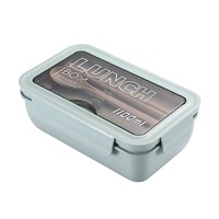Boîte en plastique sans BPA Logos personnalisés Bento portable durable micro-ondes lave-vaisselle boîtes à lunch scolaire enfant