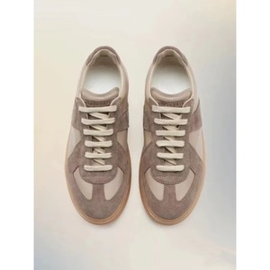 Zapatillas Deportivas de Plataforma de Cuero y Gamuza Retro en Color Beige Marrón, Cómodas, Elegantes, con Cordones, Transpirables y Ligeras para Otoño y Primavera - Product Image 3