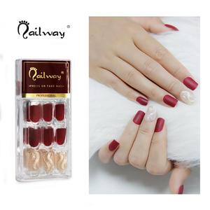 3D prensa Artificial <span class=keywords><strong>uñas</strong></span> decorativas brillo Fakenail 24 <span class=keywords><strong>uñas</strong></span> caja conjuntos medio Plaza personalizar, <span class=keywords><strong>uñas</strong></span> postizas, pulse en <span class=keywords><strong>uñas</strong></span>, - Product Image 3