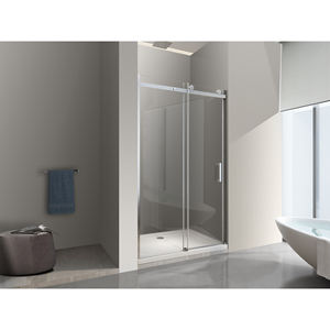 Porte de douche en verre de 8 mm pour installation dans une niche Hauteur 190 cm installation réversible cm 200 (réglable 198-200.5) - Product Image 1
