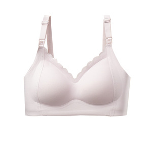 Soutien-gorge d'allaitement de <span class=keywords><strong>maternité</strong></span> sans trace pour femme Doublure de lactation Coupe fixe Petite poitrine Push-Up Anti-affaissement Sein <span class=keywords><strong>auxiliaire</strong></span> optimisé - Product Image 1