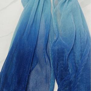 Fabrika Glitter metalik kumaş kırışıklıklar dantel pileli tül Mesh Spandex kumaş degrade parlak tül kumaş afrika elbise için - Product Image 4