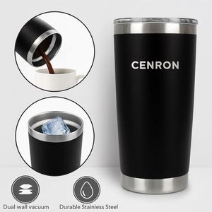 Cenron Stainless Steel Tumbler 20oz Vacuum Insulated Camping Travel <b>Mug</b> Eco-Friendly Pink with Gift <b>Box</b> Minimalist Design - Product Image 6