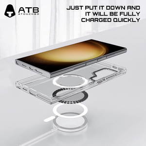 Funda de teléfono transparente de lujo, funda de teléfono magnética transparente a prueba de golpes para <span class=keywords><strong>Samsung</strong></span> <span class=keywords><strong>Galaxy</strong></span> S24, funda ultra transparente - Product Image 5
