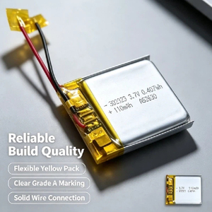 แบตเตอรี่ลิเธียมโพลิเมอร์ 302323 110mAh 3.7V 0.407Wh พร้อม PCM สำหรับอุปกรณ์การแพทย์ - Product Image 2