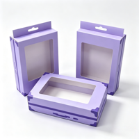 Boîte en carton blanc gaufré UV personnalisée avec trou de suspension, réutilisable, biodégradable et recyclable, pour emballage de sous-vêtements, type tiroir