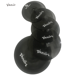 Platillos de Bajo Volumen Vansir de 16 Pulgadas de Aleación con Sonido Profesional, Juego Combinado Negro para Práctica de Batería en Casa o en el Aula - Product Image 5