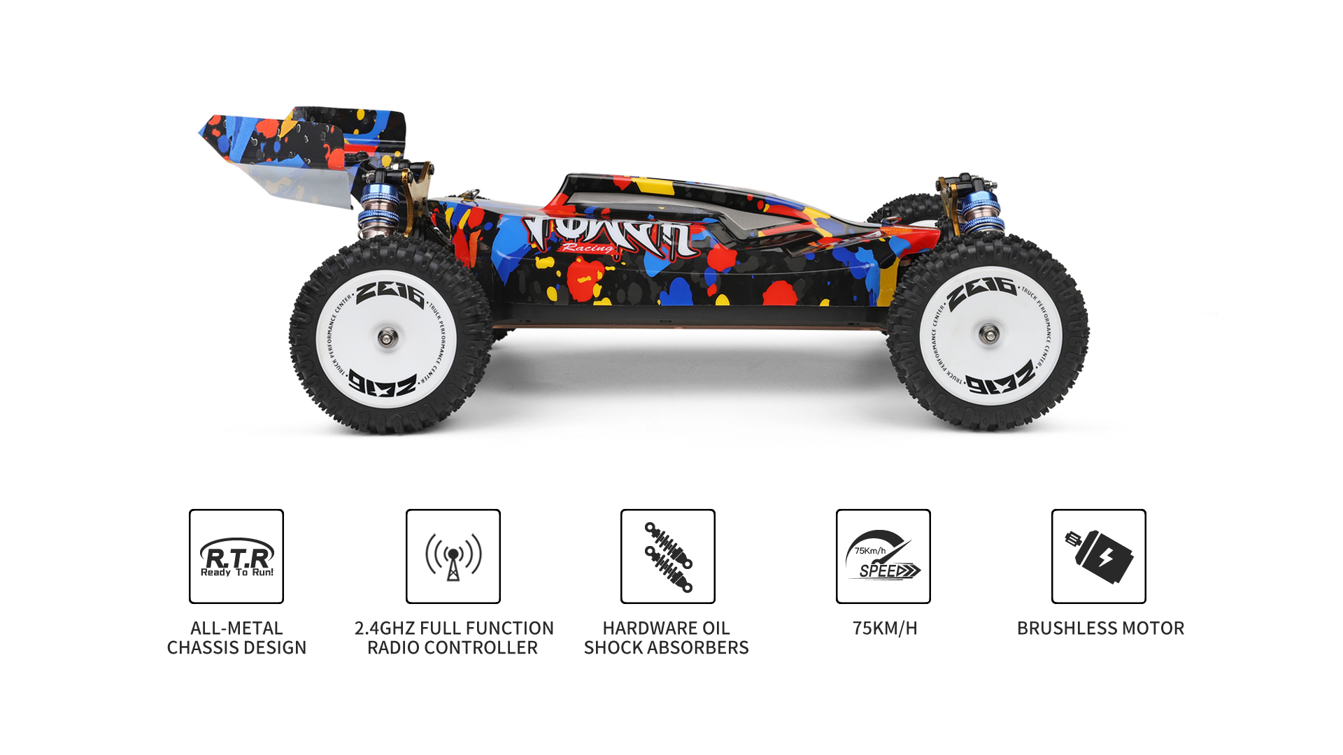 【ジャンク新品】WLtoys 124007 4WD ブラシレスモーター ​​⑰ Wltoys 124007 RC Racing Car - High Speed 4WD off-Road Fun