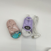 Souris optique sans fil 3D liquide USB 2,4 GHz à piles AAA, double mode, promotionnelle, créative, à soudure sonique, vente en gros d'usine