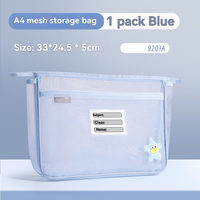Pochette de rangement légère en nylon de haute qualité, écologique, grande capacité, porte-documents réutilisable avec fermeture éclair