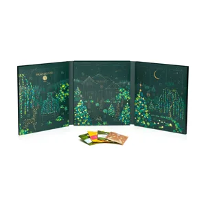 <span class=keywords><strong>Calendrier</strong></span> de l'Avent personnalisé de 24 jours pour le thé haut de gamme portable imperméable à l'eau gaufré mat laminé fabriqué en matériaux recyclés pour Noël - Product Image 1