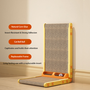 Penjualan Terbaik tahan lama 3-in-1 kucing papan gores latihan interaktif mainan hewan peliharaan bel bola PP karton bergelombang untuk penggunaan dalam ruangan - Product Image 3