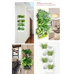 Wall Vertical Garden Vertical Wall Garden Pot <strong>Selfwatering</strong> Hydroponic Flower Pot Tower Garden Stackable Plastic Vertical Pot - Product Image 4