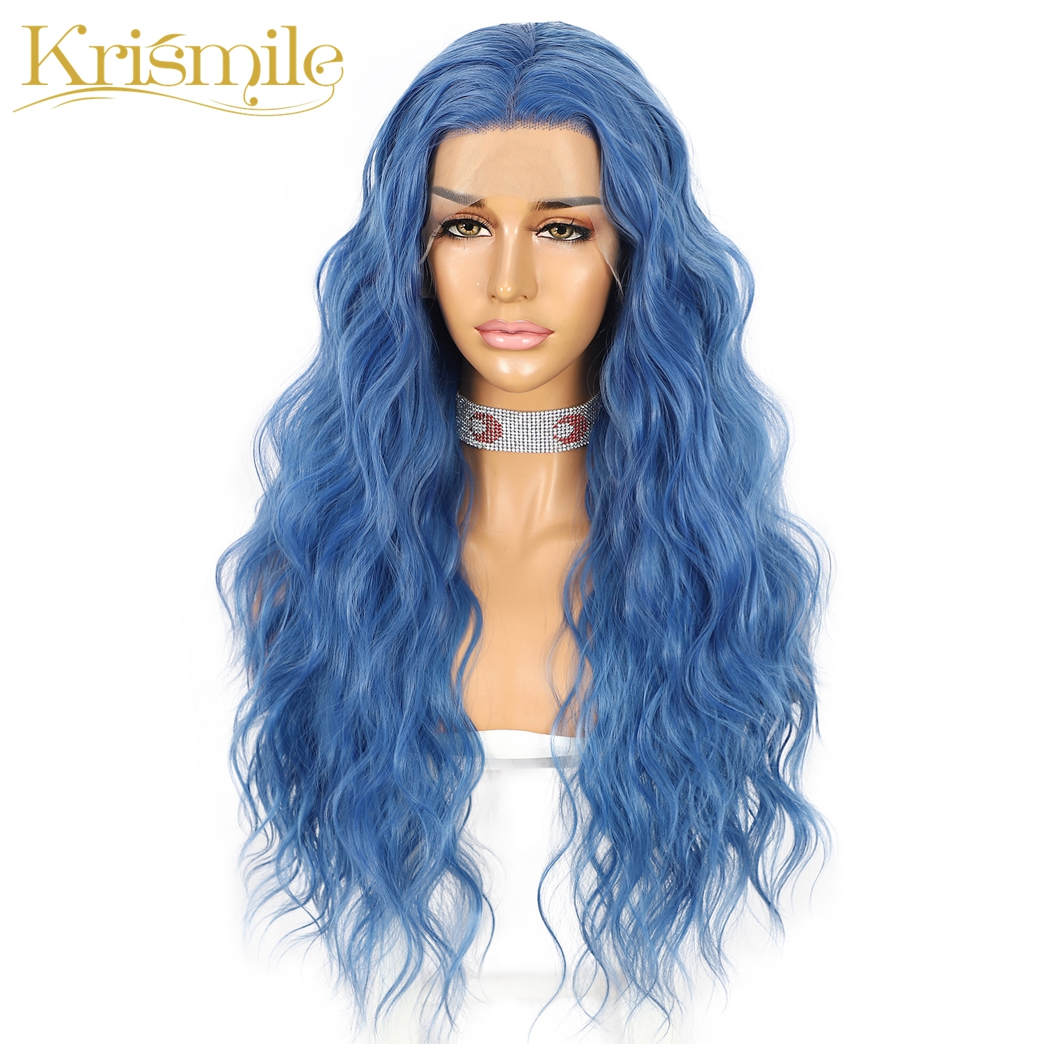 Long Water Wave Synthetic Lace Front Wigs for Cosplay