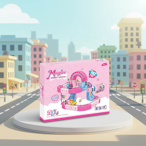 Kit de construction de train rose à lévitation magnétique 152 pièces avec chargement USB, jouet de construction DIY pour filles - Product Image 5
