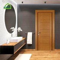 Puerta de Madera Moderna para Dormitorio, Puerta Interior de MDF con Aislamiento Acústico, Acabado Tallado Plano, Aislamiento Acústico