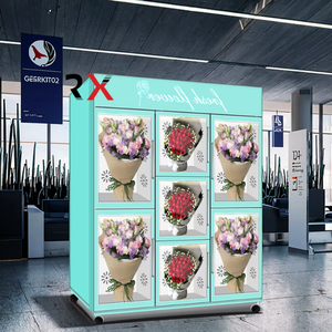 ตู้ขายดอกไม้อัตโนมัติสีดำตู้เย็นดอกไม้สดดอกไม้ - Product Image 3