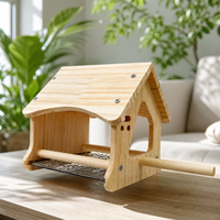 Nid de reproduction pour oiseaux en gros, nichoir détachable en pin pour perroquets, petite boîte de reproduction suspendue facile à nettoyer