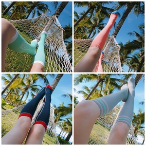 ถุงเท้ากีฬายาวถึงเข่าสำหรับผู้หญิงถุงเท้ากีฬาสำหรับเดินป่าพิลาทิสโยคะ - Product Image 1